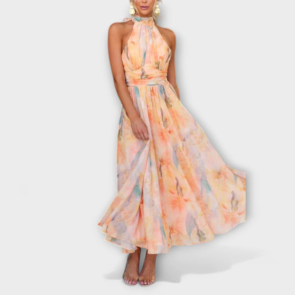 Dream Flow Watercolor Maxi Dress