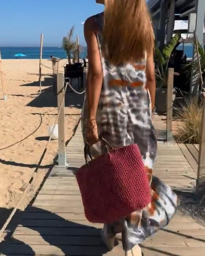 ÉLODIE™ | Summer Sleeveless Dress in Refined Tie-Dye Style