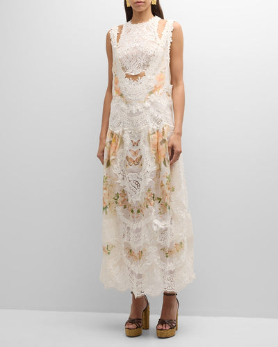 NATURA LACE PATCH TANK DRESS
