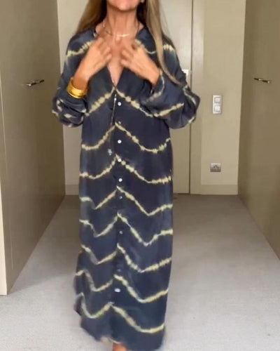 Clémence™ | Elegant Boho Long Striped Dress