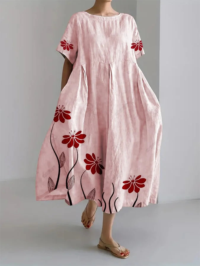 Rosalie™ | Long Summer Dress with Botanical Print