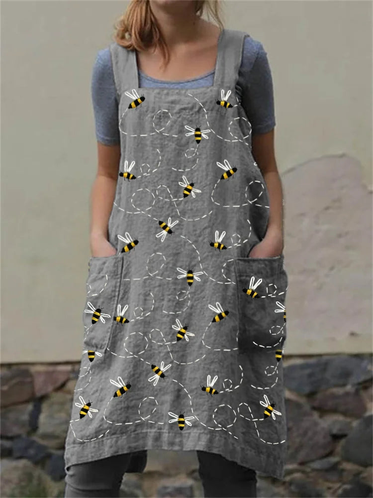 BEE™ | Elegant Utility Apron with Embroidery