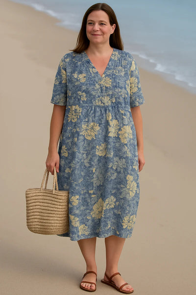 BEGONIA | Floral Tummy-Hiding Dress