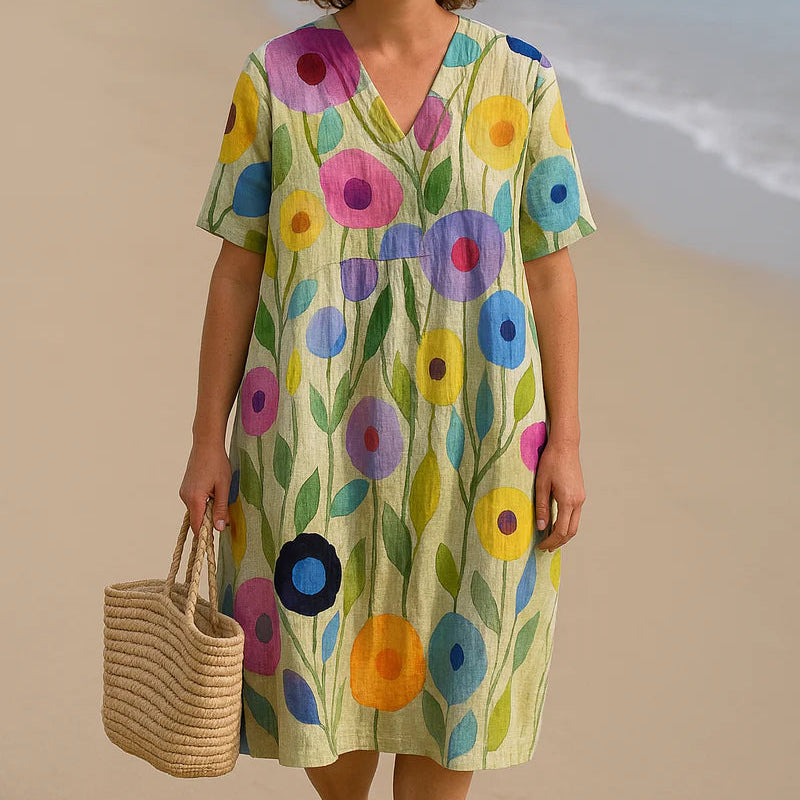 BEGONIA | Floral Tummy-Hiding Dress