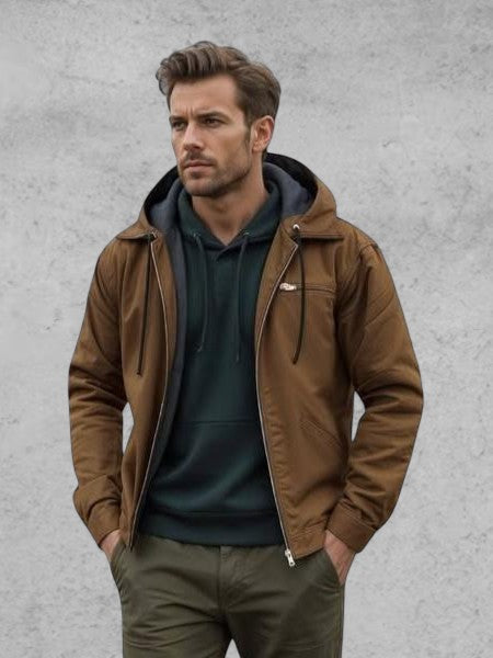 Gaspard™ | Stilfuld Hættetrøje med Lynlås