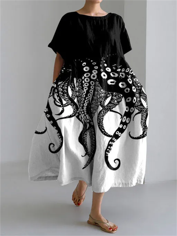 TESSA™ | Trendy Short Dress with Exclusive Tentacle Print