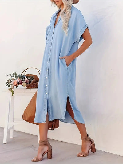 Béatrice™ | Elegant Shirt Dress with Comfortable Pockets