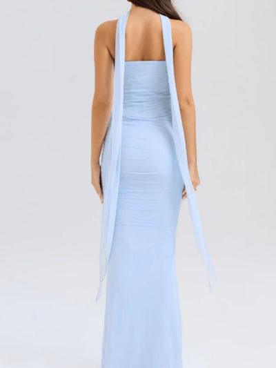 Cabernet strapless corset with neck scarf