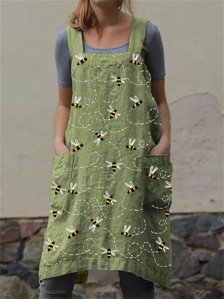 BEE™ | Elegant Utility Apron with Embroidery