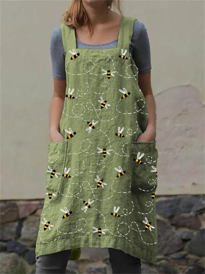 BEE™ | Elegant Utility Apron with Embroidery