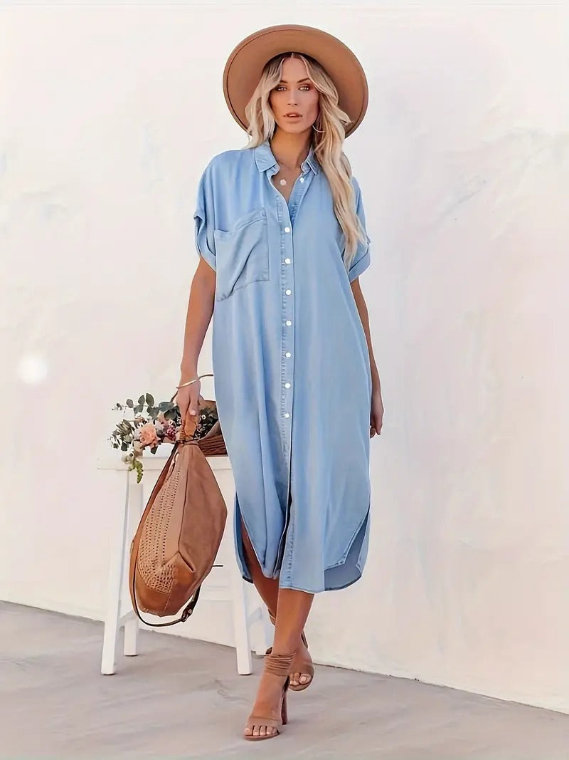 Béatrice™ | Elegant Shirt Dress with Comfortable Pockets
