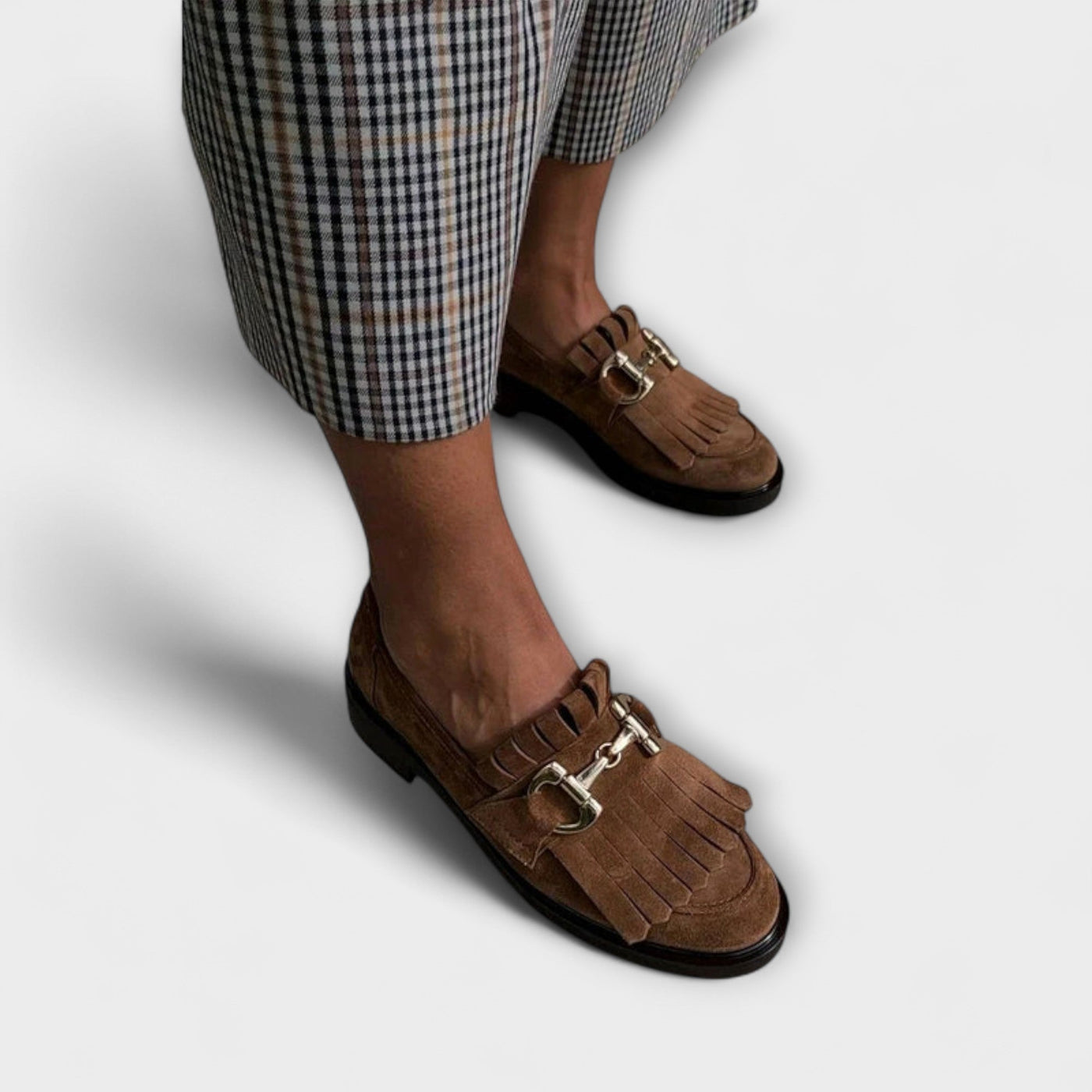Gilda | Brown loafers with round toe