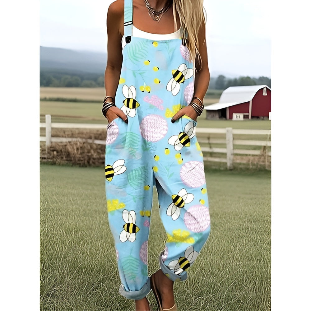 Blue Sky Bees Jumpsuit