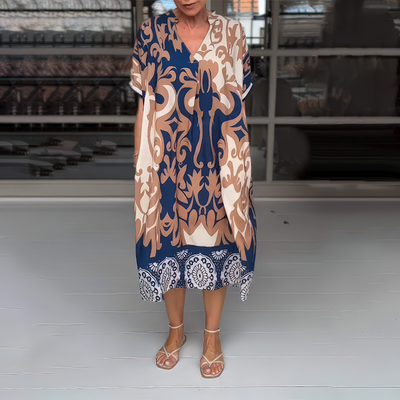 Amelia™ | Elegant Boho Dress with Flattering Belly Details